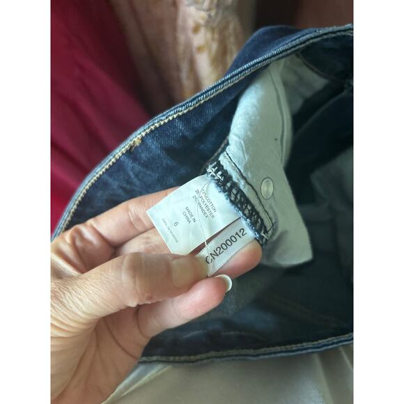 NWT New York & Company Wide Leg Dark Wash Jean Sz 6 Office High Waisted - Picture 13 of 13